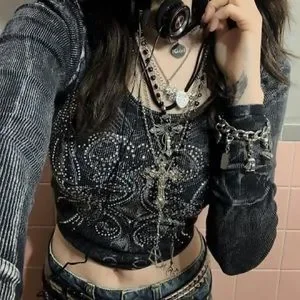 y2k grunge ストール Women Grunge Neck Tie Scarf Long Skinny Knitted Y2k Scarves